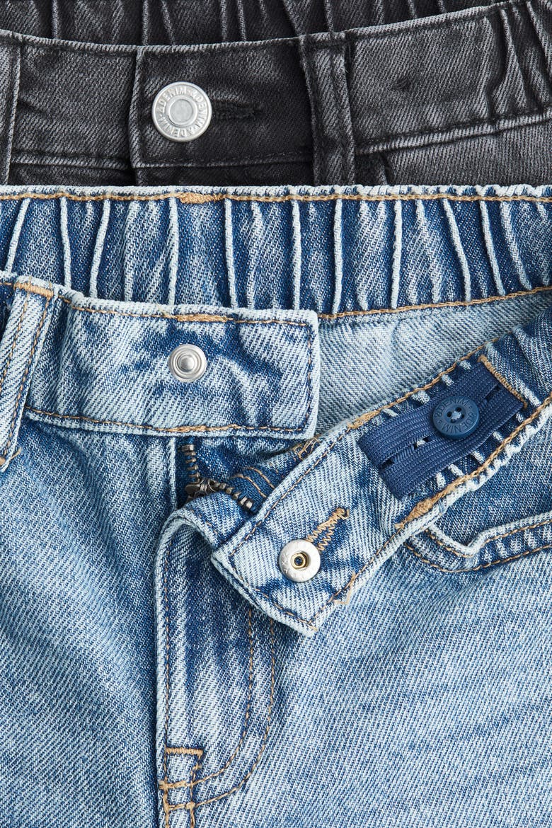 2-pack Loose Fit Tapered Leg Jeans, Alternate, color, Denim blue/black