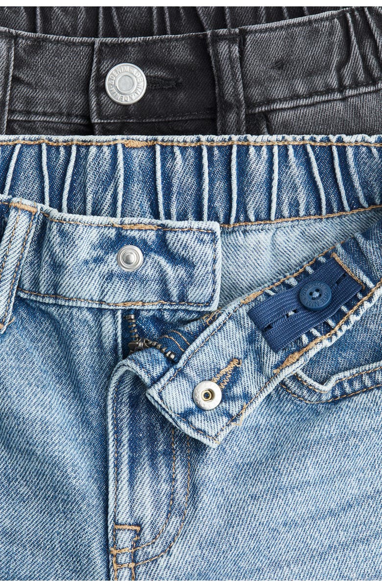 H&M 2-pack Loose Fit Tapered Leg Jeans, Alternate, color, Denim Blue/Black