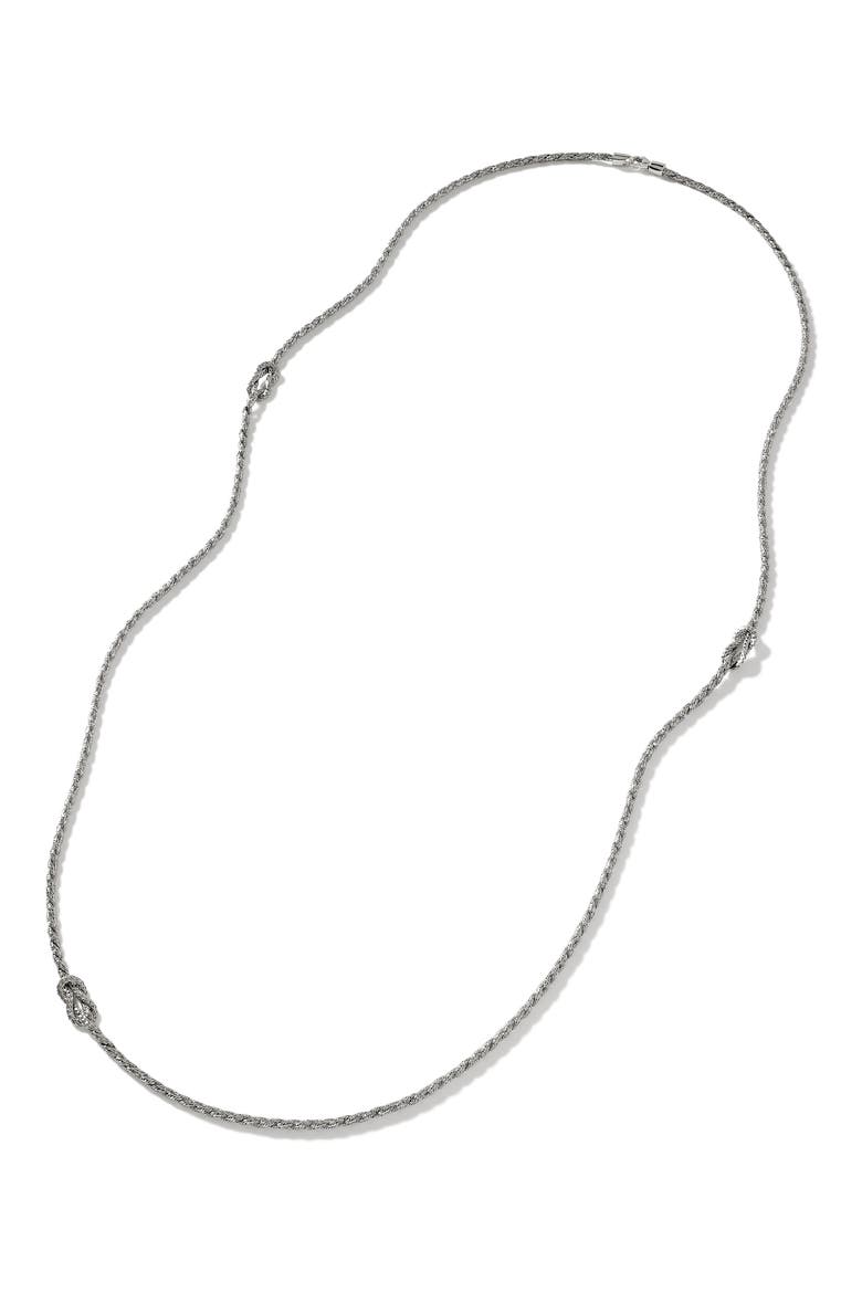Love Knot Necklace, Alternate, color, SILVER