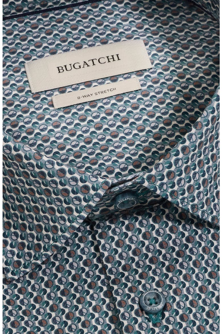 James OoohCotton® Geo Print Button-Up Shirt, Alternate, color, PEACOCK