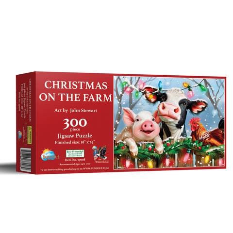 Christmas on the Farm 300 piece Jigsaw Puzzle for Adults