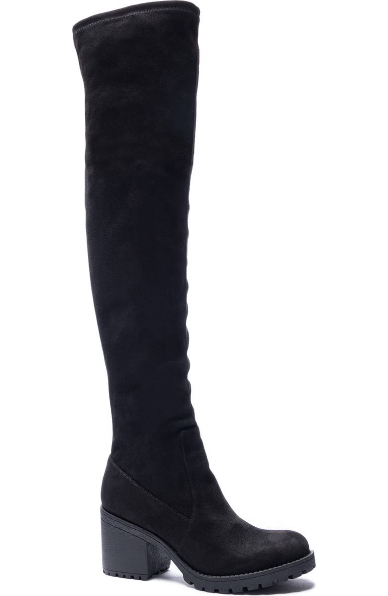 Dirty Laundry Linzy Over the Knee Boot, Main, color, Black Suedette