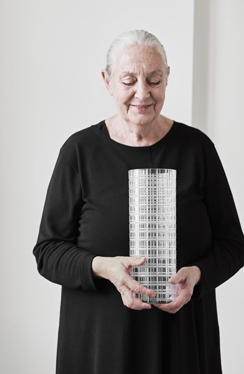 Orrefors Large Cut in Number Checker Vase, Alternate, color, 