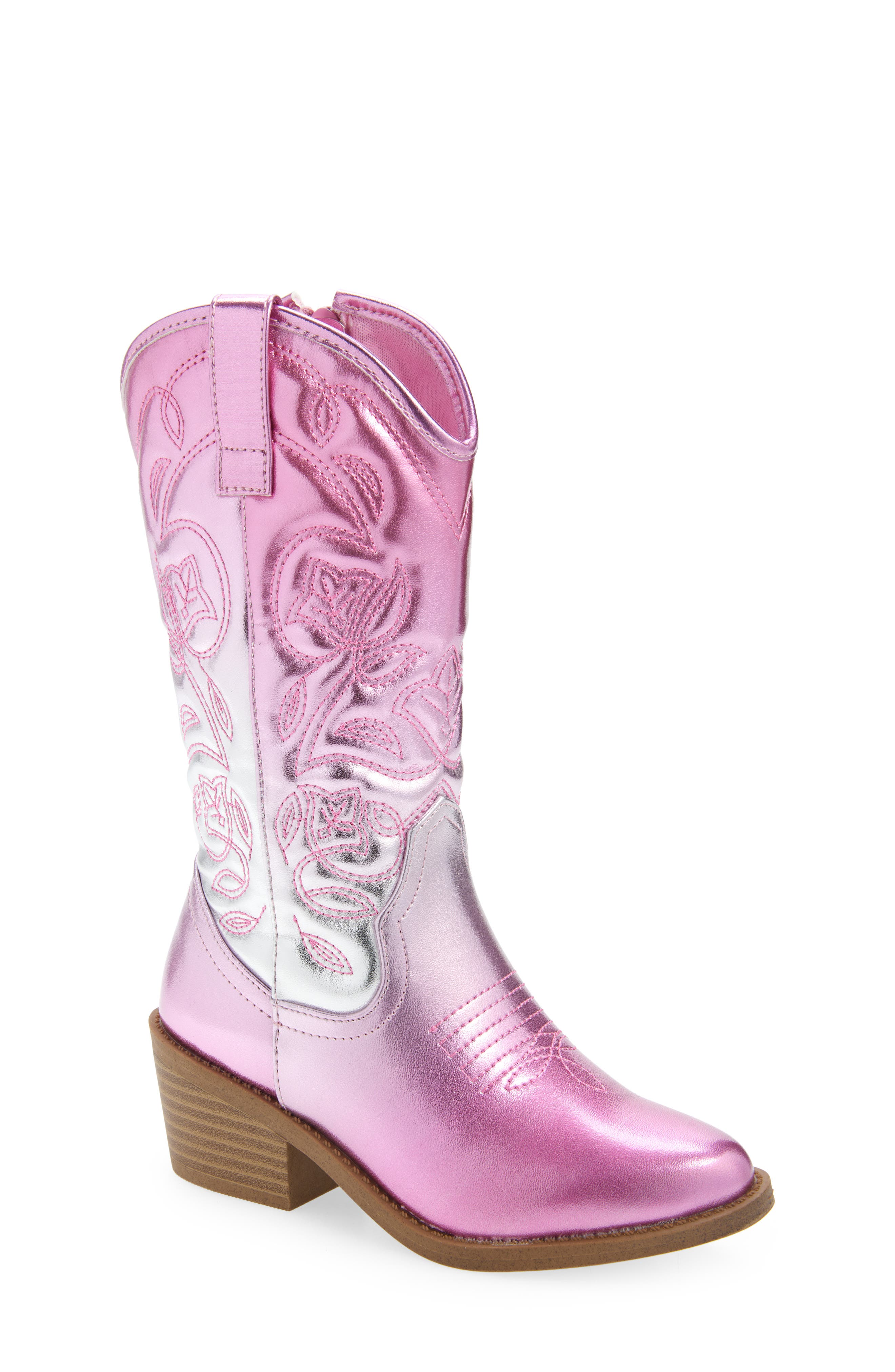 Kids' JDollie Western Boot, Main, color, PINK OMBRE
