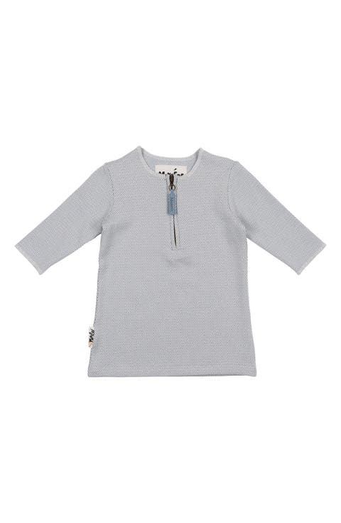 Kids' Microgrid Long Sleeve Zip Top (Toddler & Little Kid)