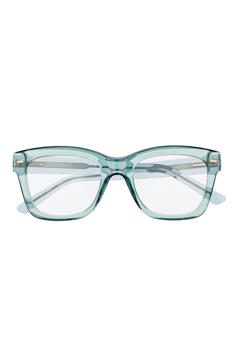 Crystal Core 32mm Square Reading Glasses, Main, color, CRYSTAL BLUE