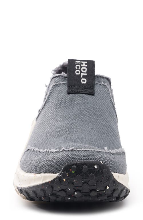 Holo Footwear Athena Moc Slip-on Shoe In Charcoal