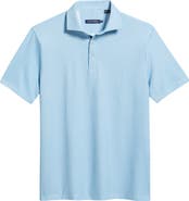 Stone Rose Bird's Eye Print Techno Stretch Performance Golf Polo