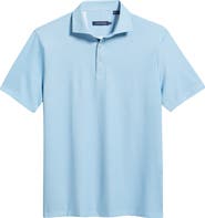 Stone Rose Bird's Eye Print Techno Stretch Performance Golf Polo