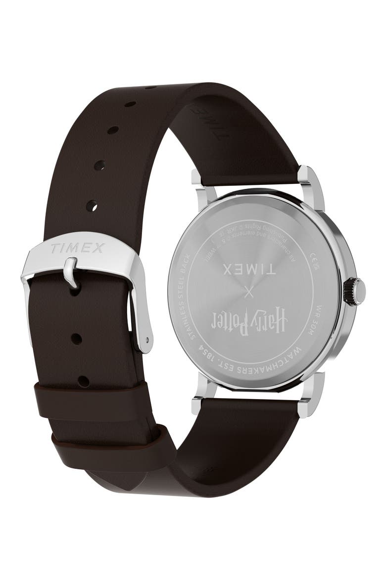 Harry Potter x Timex Weekender 38mm Leather Strap Watch, Alternate, color, GRYFFINDOR