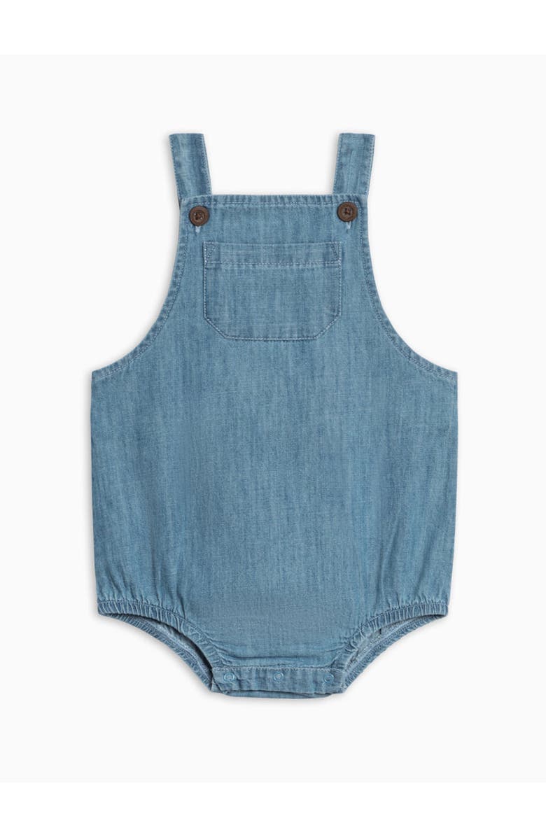 KENDI by Colored Organics Organic Noe Chambray Bubble Overall Romper, Alternate, color, Chambray