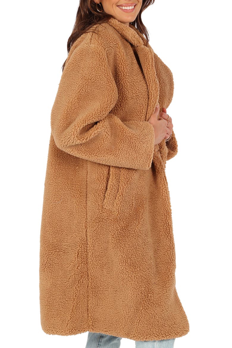 Beatrice Oversize Faux Shearling Coat, Alternate, color, CAMEL