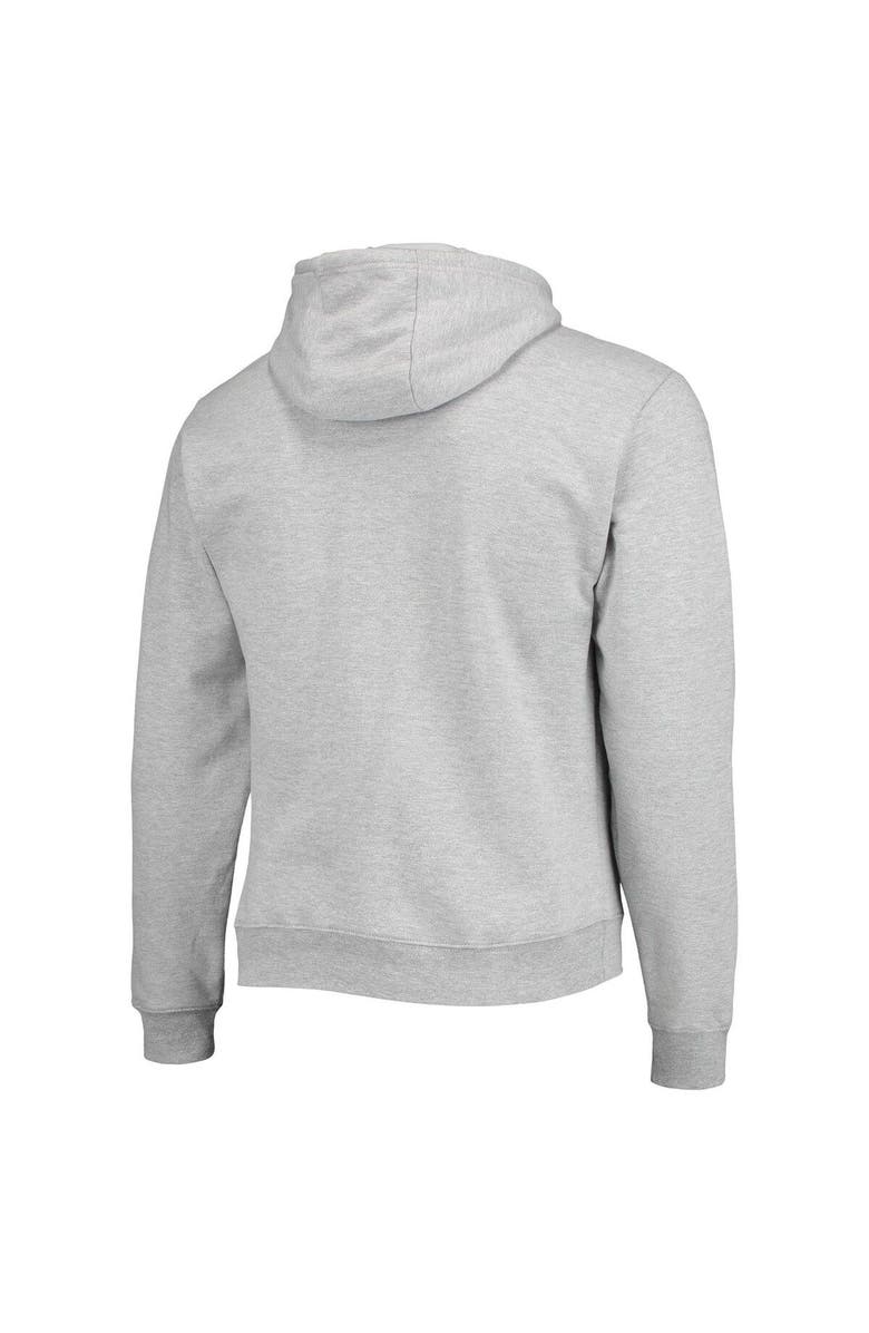 LEAGUE COLLEGIATE WEAR Men's League Collegiate Wear Heathered Gray Nebraska Huskers Seal Neuvo Essential Fleece Pullover Hoodie, Alternate, color, 