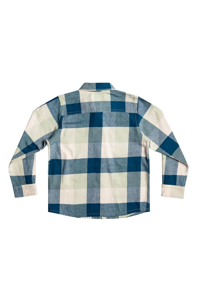 Quiksilver Kids' Motherfly Buffalo Check Organic Cotton Flannel Button-Up Shirt, Alternate, color, 