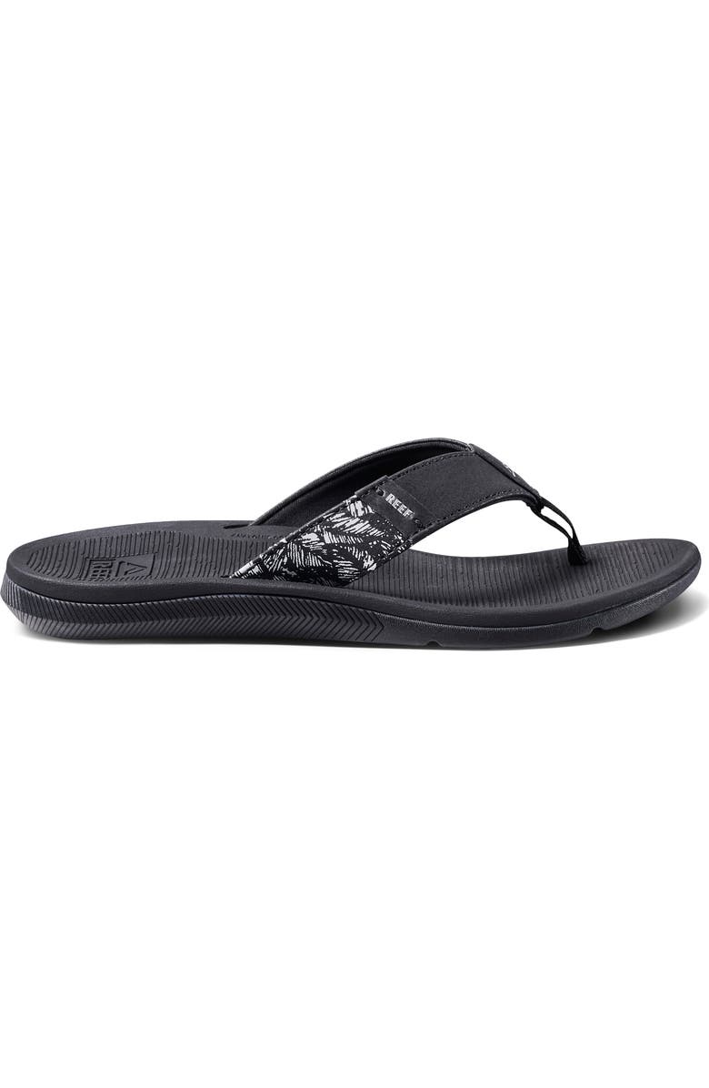 Reef Santa Ana Flip Flop, Alternate, color, Black/ White