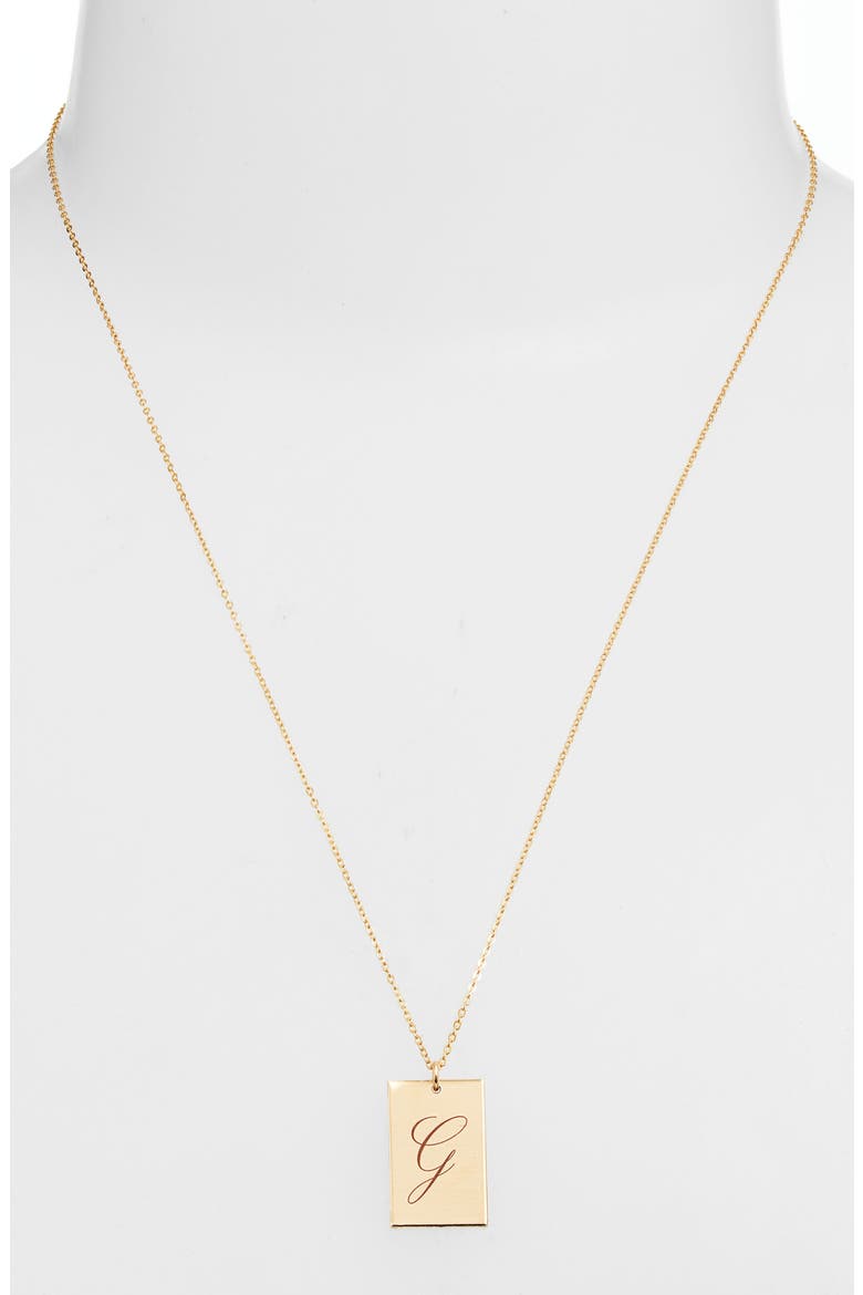 Stella Initial Pendant Necklace, Alternate, color, GOLD / G