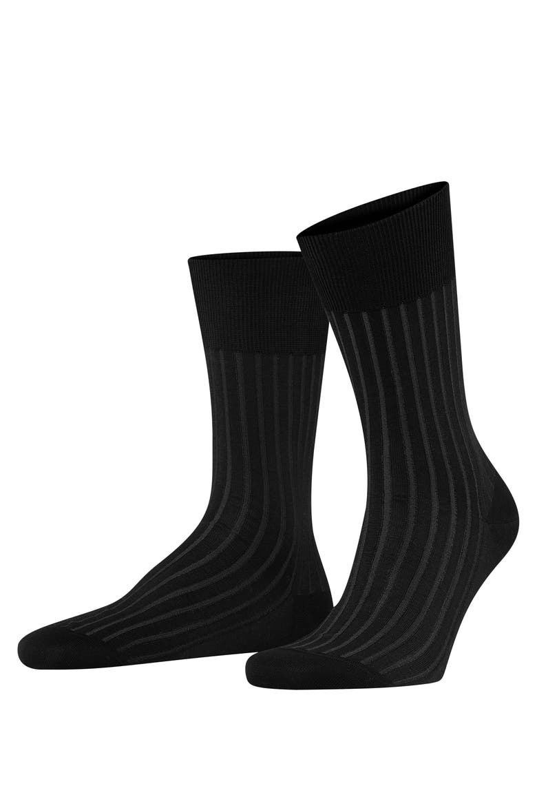 Shadow Striped Dress Socks, Main, color, Grey-White