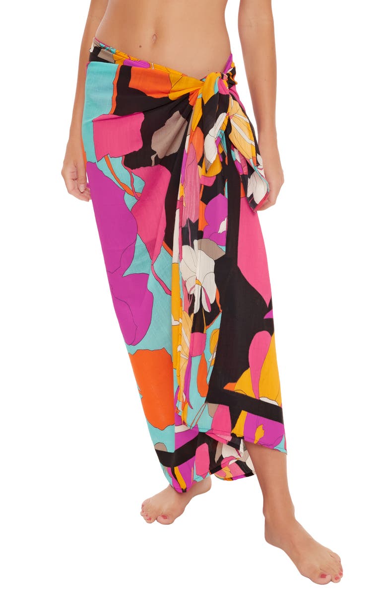 Trina Turk Gemini Pareo Cover-Up Skirt, Main, color,