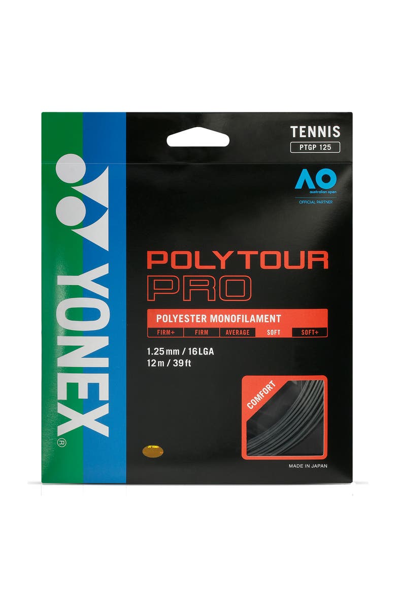 Poly Tour Pro 125 Graphite Tennis String, Main, color, Graphite
