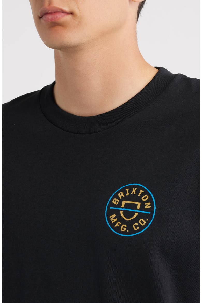 Crest Cotton Graphic T-Shirt, Alternate, color, BLACK/ COPPER/ MEDIUM BLUE