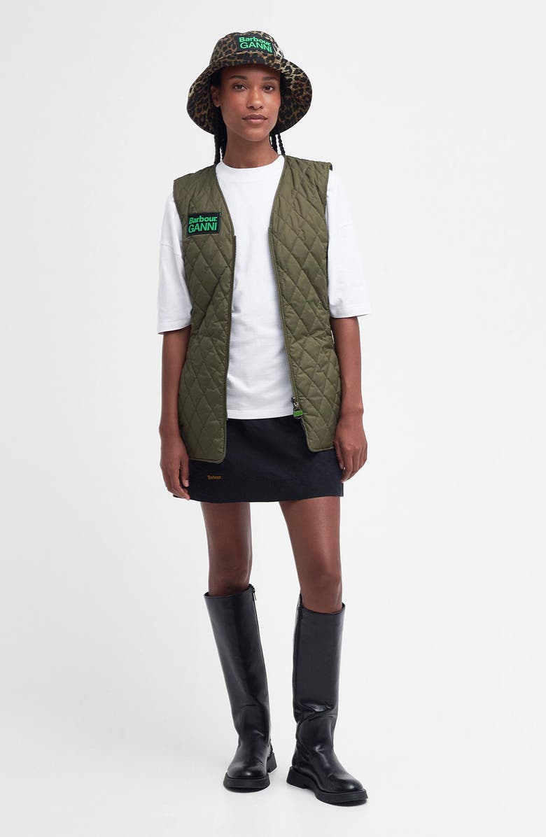 BARBOUR X GANNI Betty Reversible Quilted Vest, Alternate, color, 