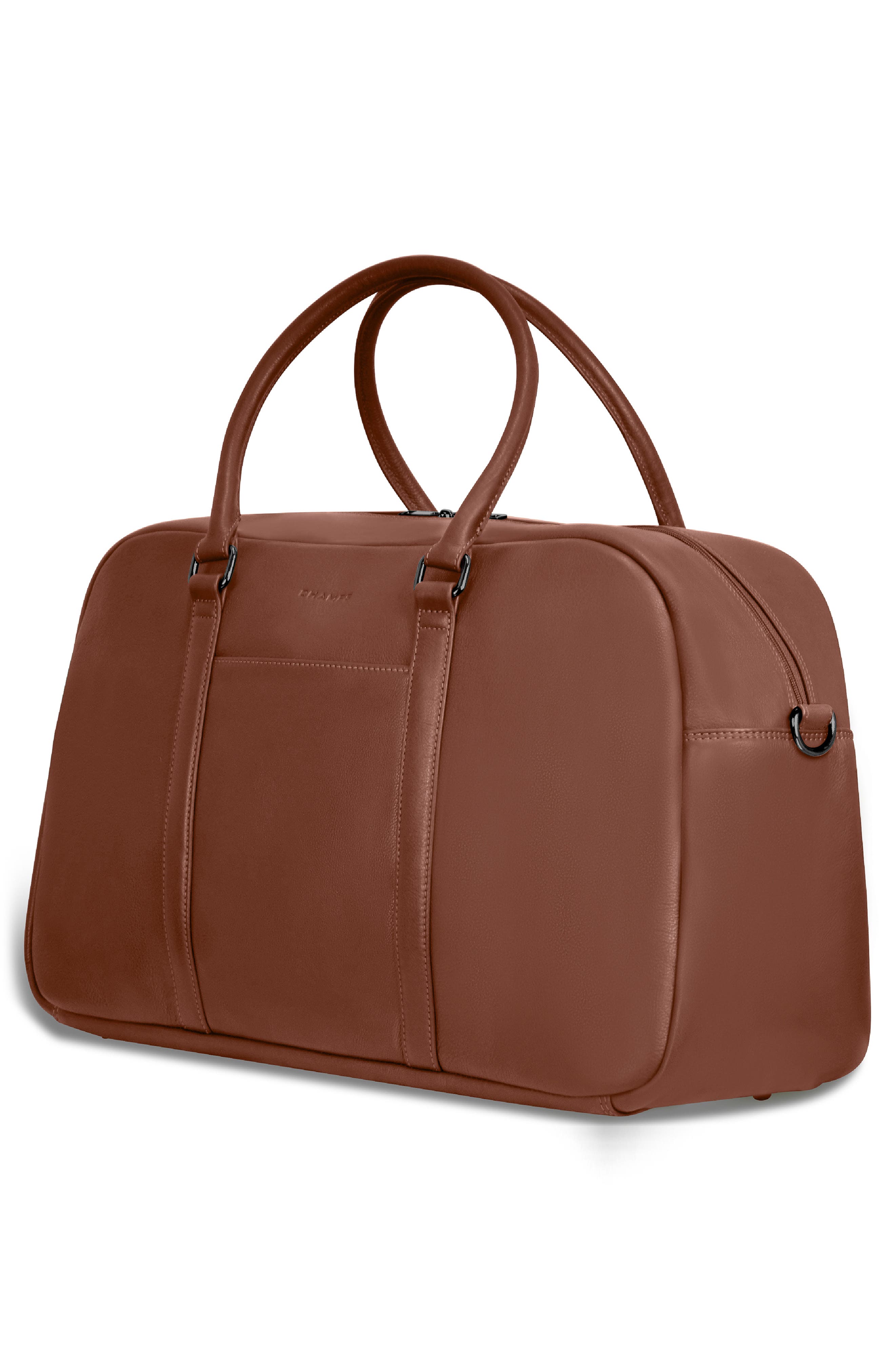CHAMPS Onyx Leather Duffel Bag, Alternate, color, Brown