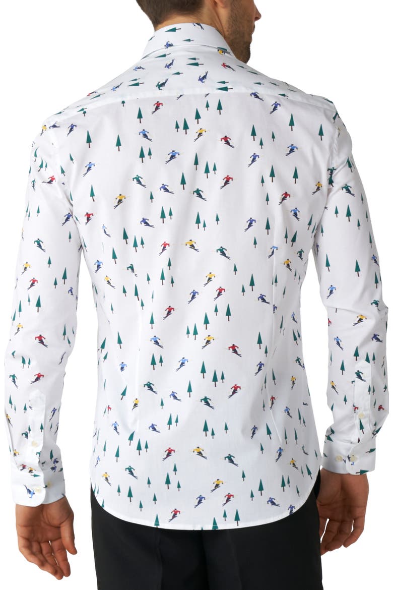 Winter Sprinter Stretch Button-Up Shirt, Alternate, color, WHITE
