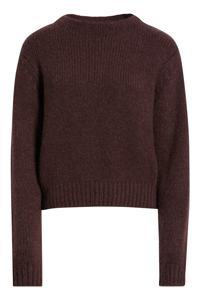 Maire Merino Wool & Cashmere Sweater, Alternate, color, RED UMBER