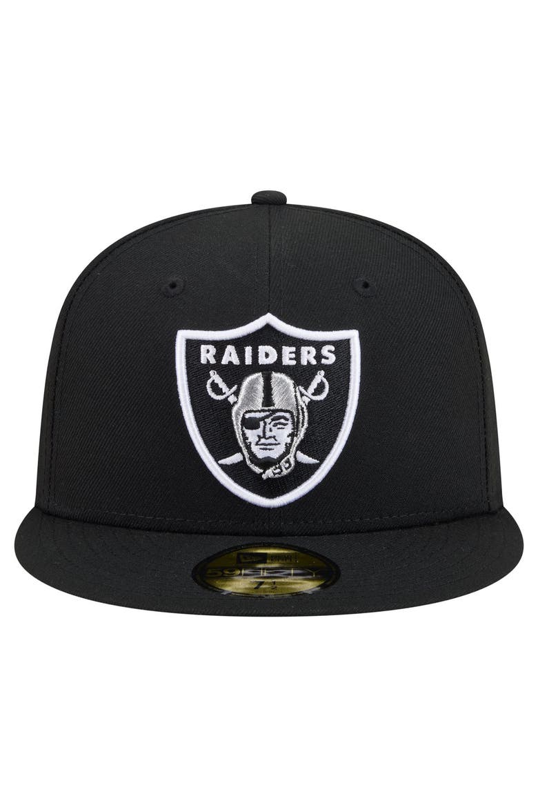 Men's New Era Black Las Vegas Raiders 59FIFTY Fitted Hat, Alternate, color, Black