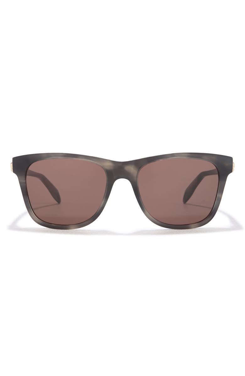 McQueen 54mm Square Sunglasses, Main, color, Grey Grey Brown