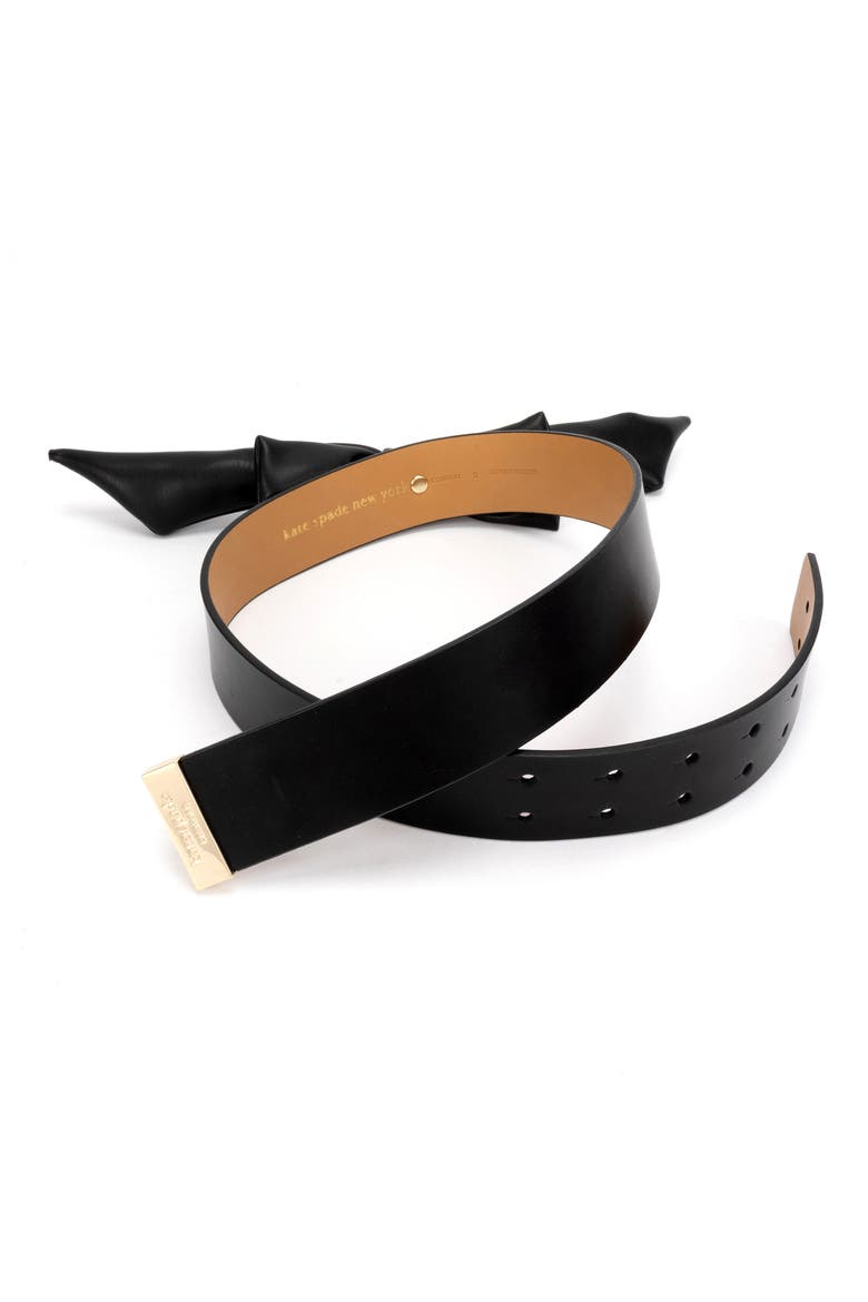 bow belt, Alternate, color, BLACK