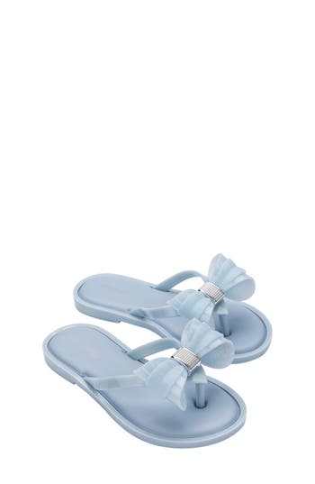Melissa Kids' Bow Flip Flop In Blue