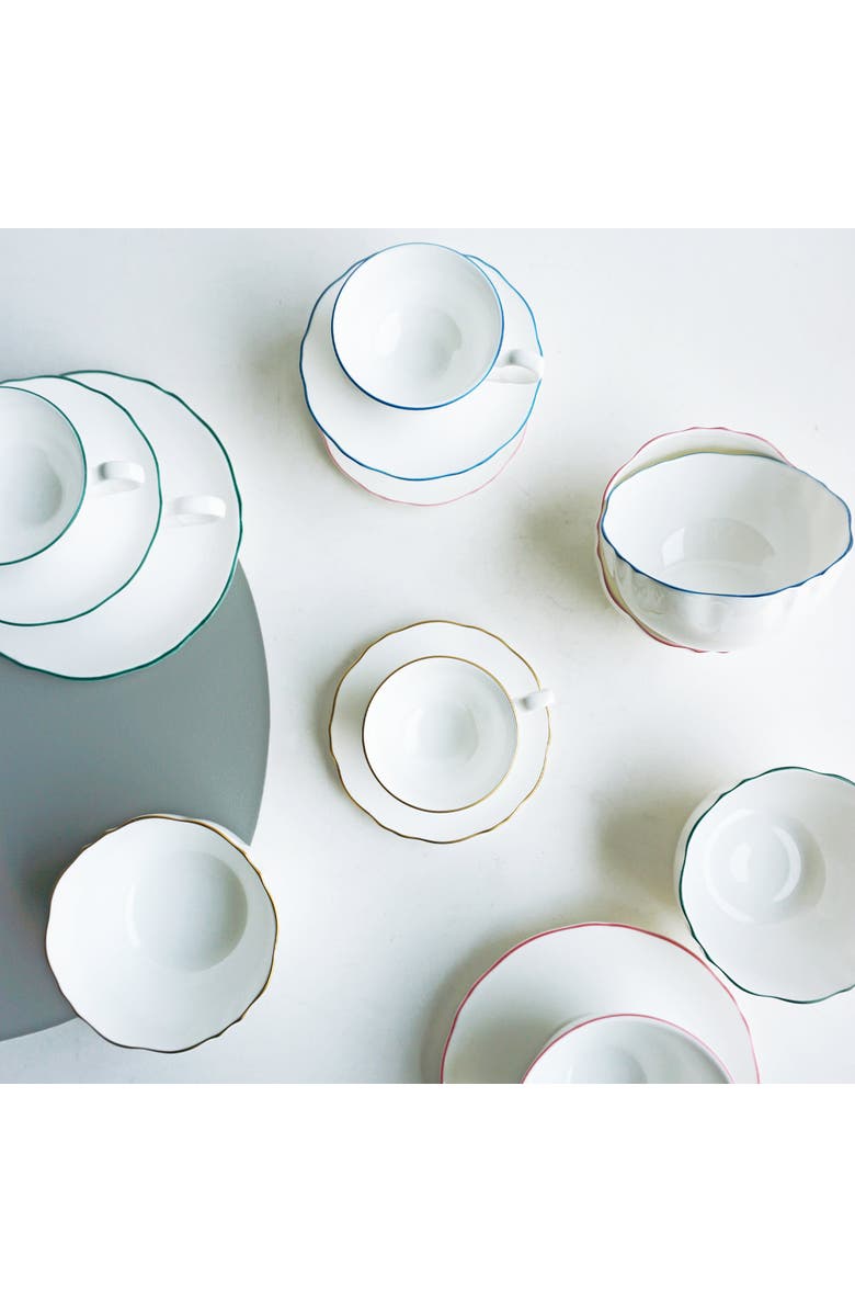 Twig New York Amelie Set of 2 Espresso Cups & Saucers, Alternate, color, Brushed Gold