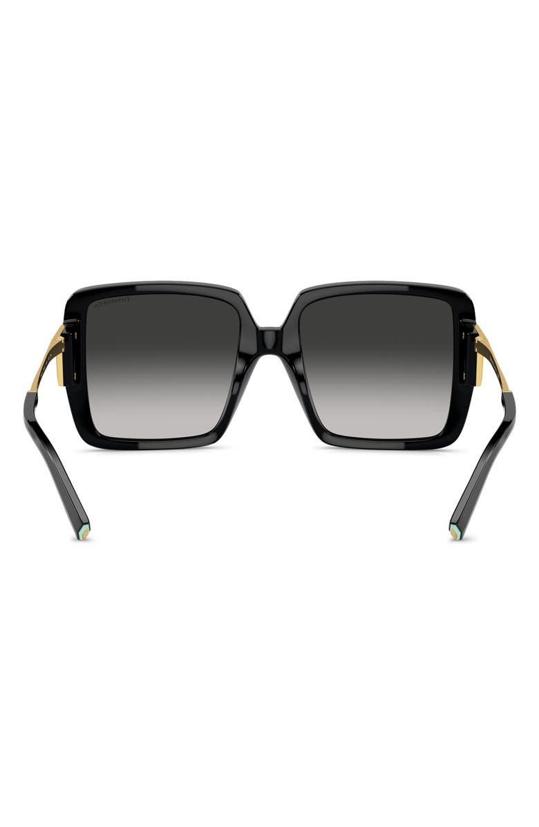 Tiffany & Co. 55mm Gradient Square Sunglasses, Alternate, color, Black