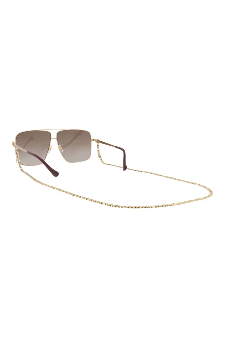 63mm Oversize Square Sunglasses, Alternate, color, GOLD GOLD BROWN