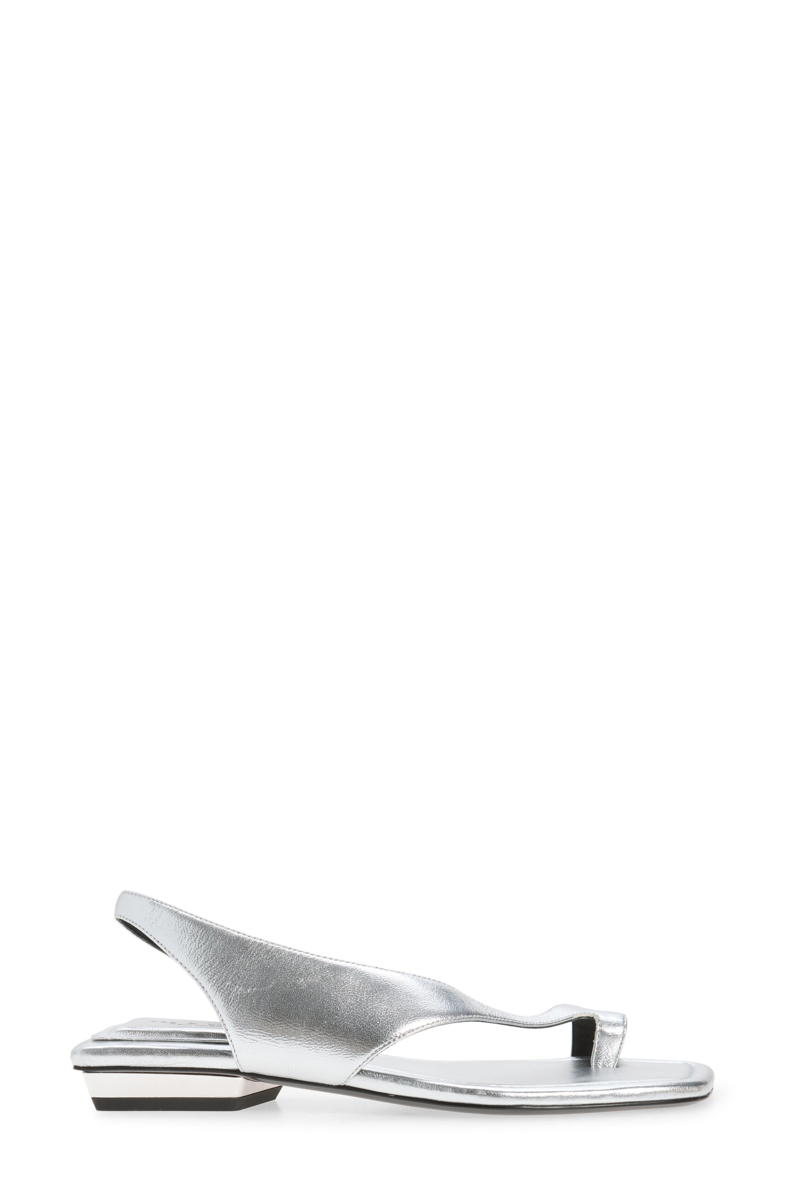rag & bone Live Flat Sandal, Alternate, color, Silver