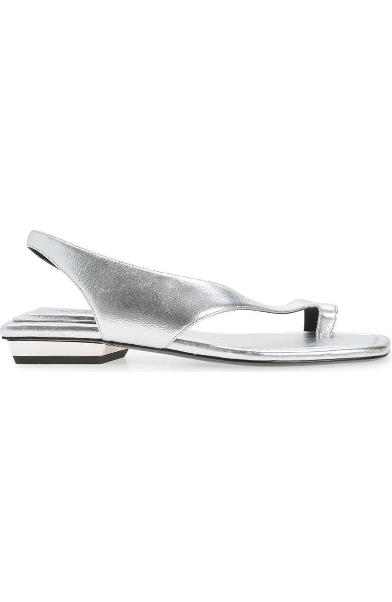 rag & bone Live Flat Sandal, Alternate, color, Silver