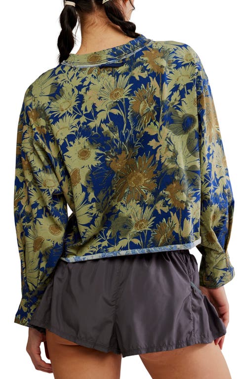 Free People Inspire Floral Boxy Long Sleeve T-shirt