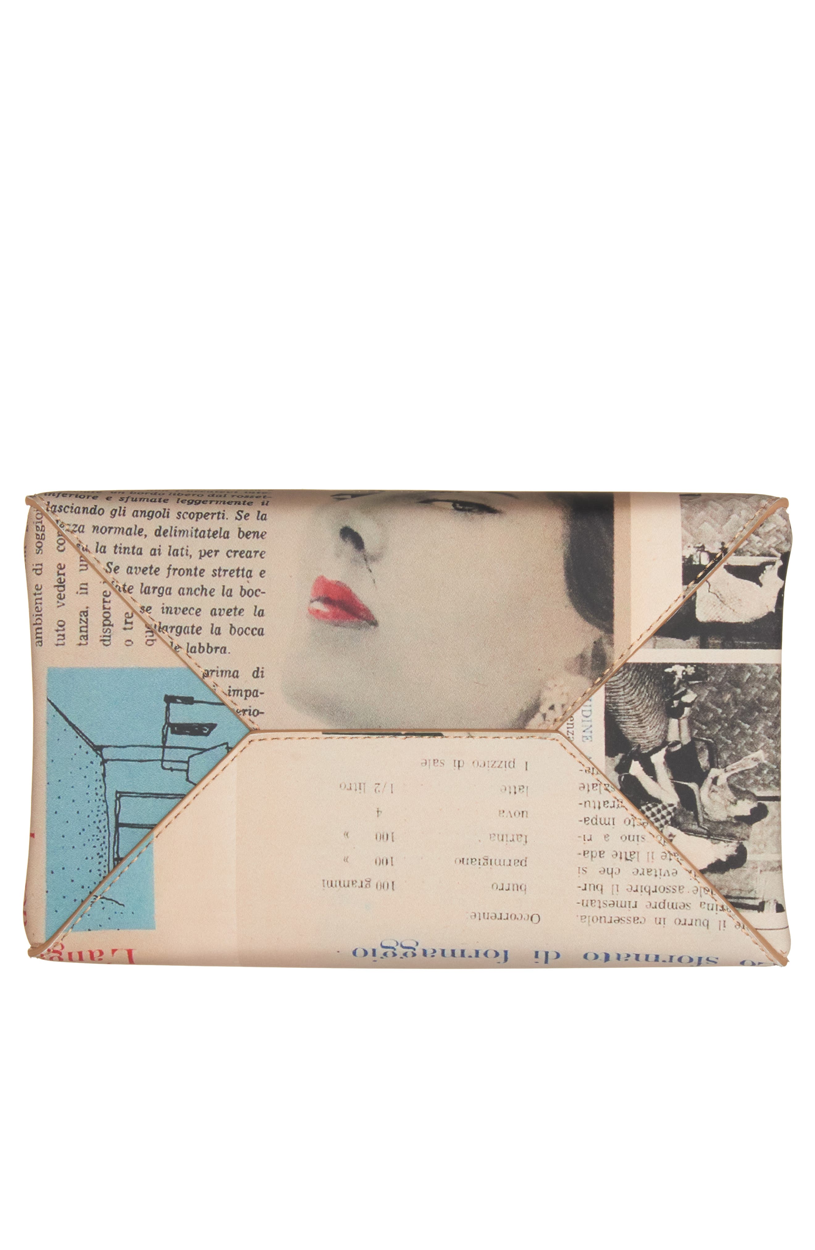 Bottega Veneta Small The Newspaper Leather Shopper, Alternate, color, Beige/ Black