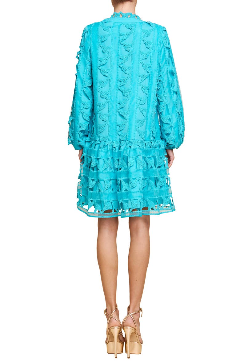 Wylla Humbird Lace & Organza Drop Waist Dress, Alternate, color, SUCCULENT BLUE