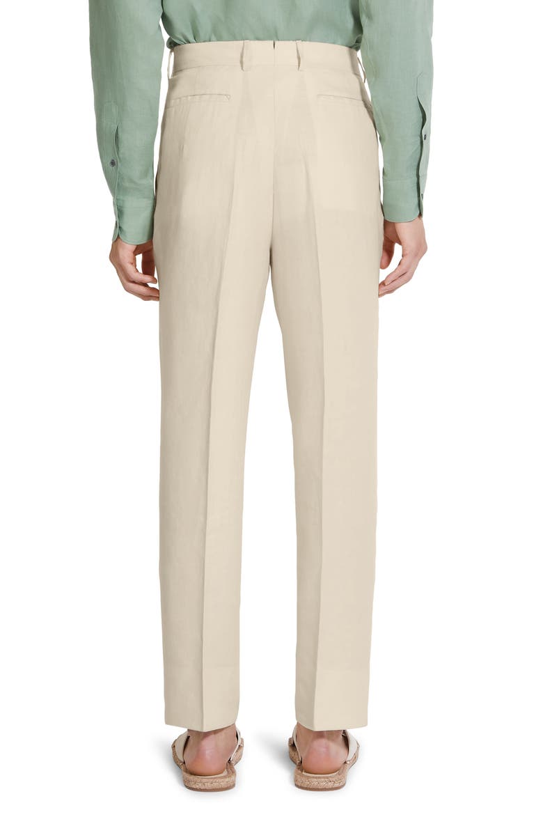 ZEGNA Oasi Linen Trousers, Alternate, color, Iuta Beige