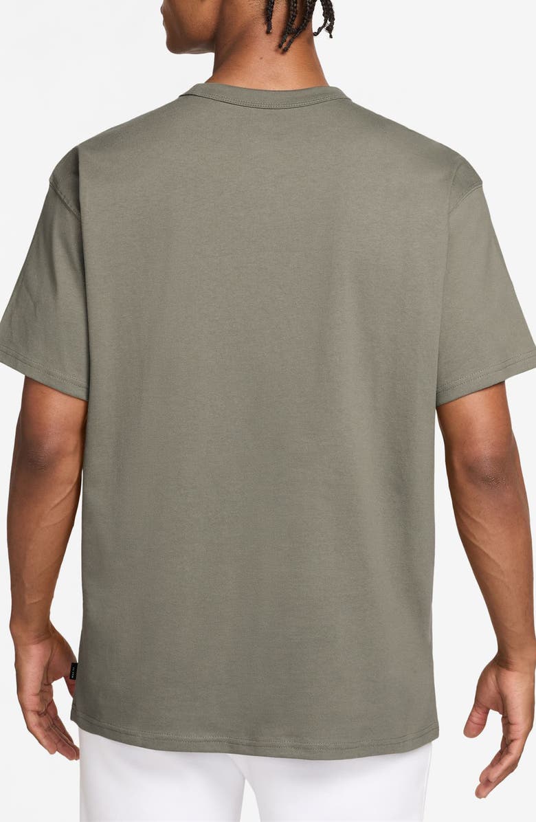 Nike Sportswear Embroidered Swoosh Cotton T-Shirt, Alternate, color, Silver Sage
