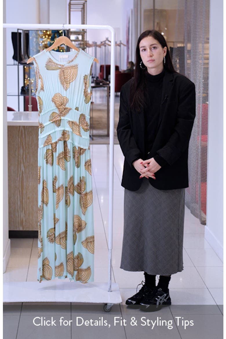 Kamaria Botanical Pleated Midi Dress video