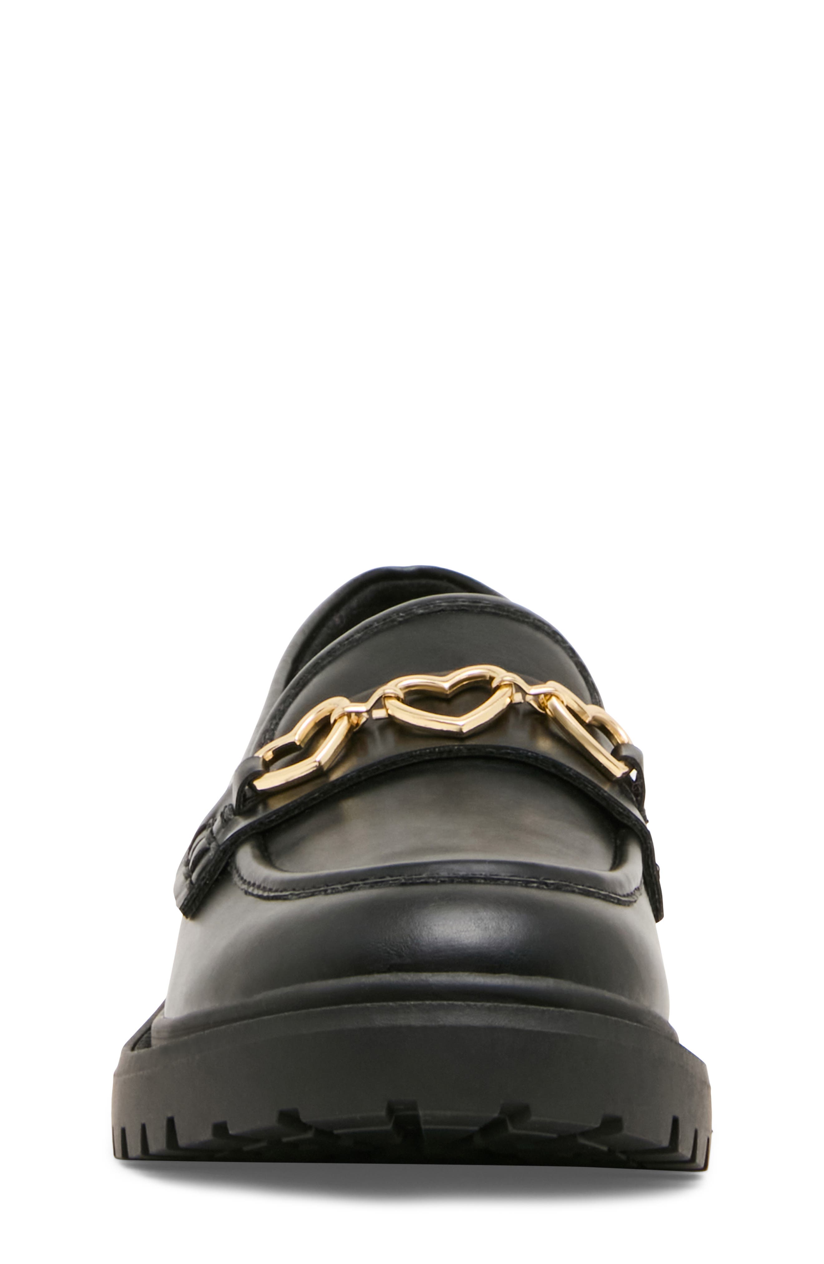 Kids' Jtwinkle Faux Leather Loafer, Alternate, color, BLACK