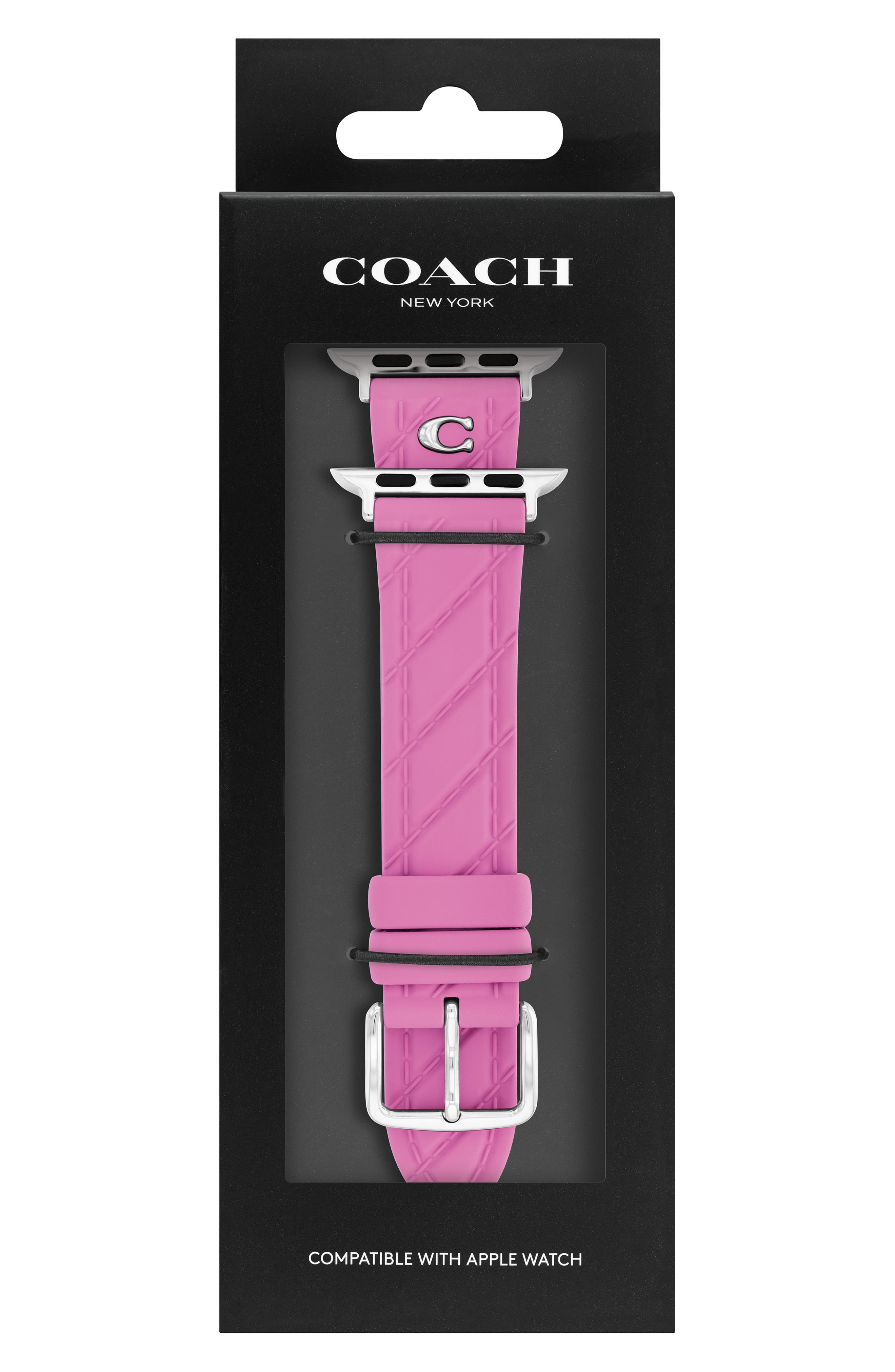COACH Diagonal Stitch Silicone Apple Watch® Watchband