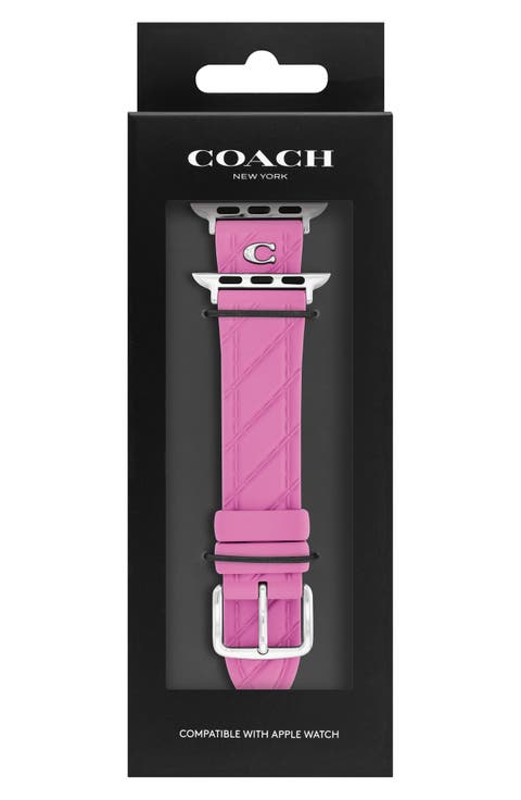 Diagonal Stitch Silicone Apple Watch® Watchband