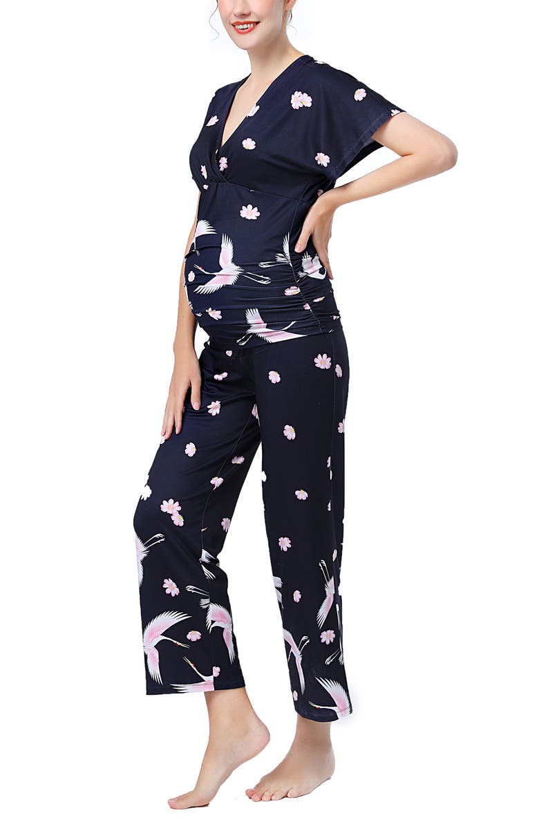 Kimi and Kai Birdie Maternity/Nursing Pajamas, Alternate, color, 