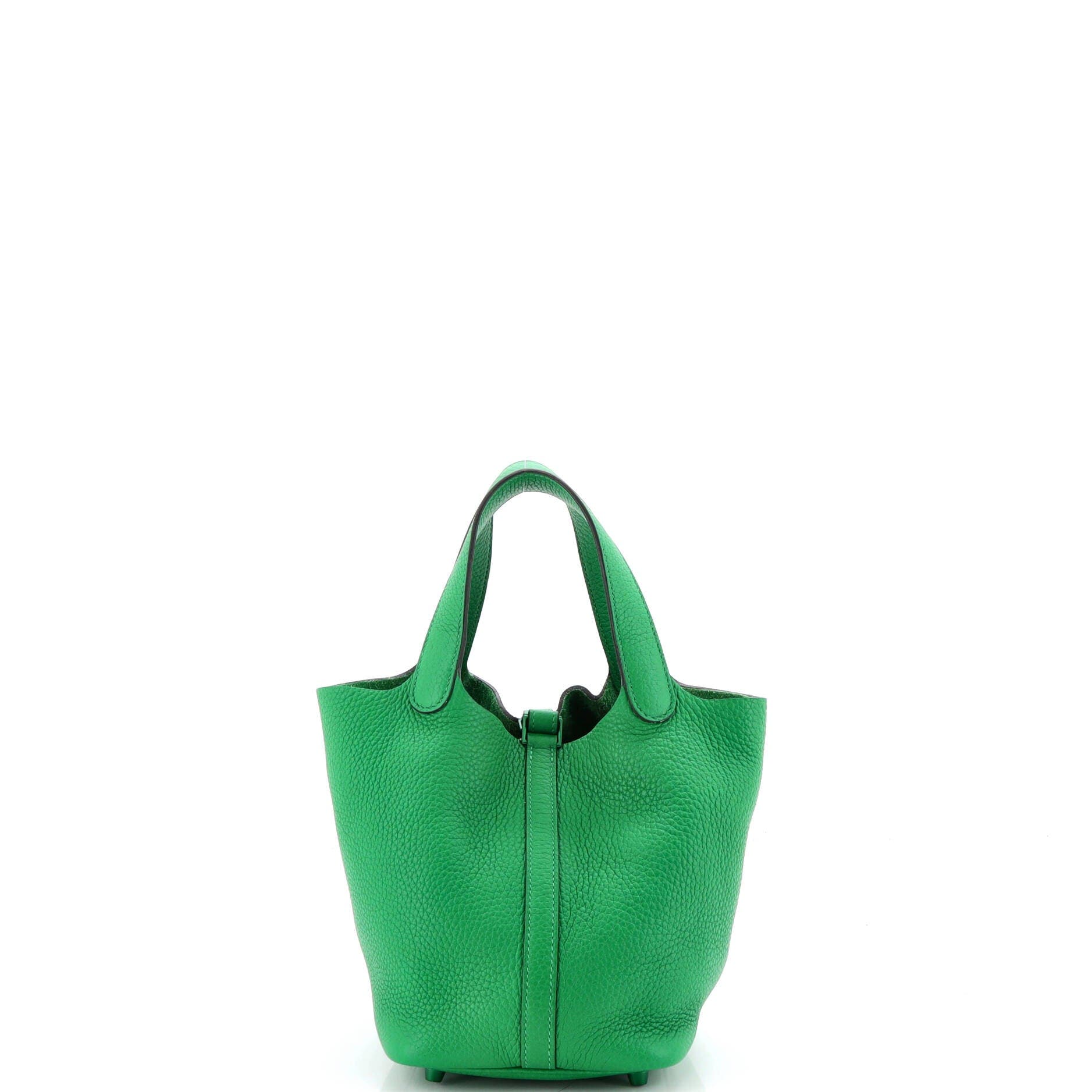 Monochrome Picotin Lock Bag Clemence PM, Alternate, color, Green