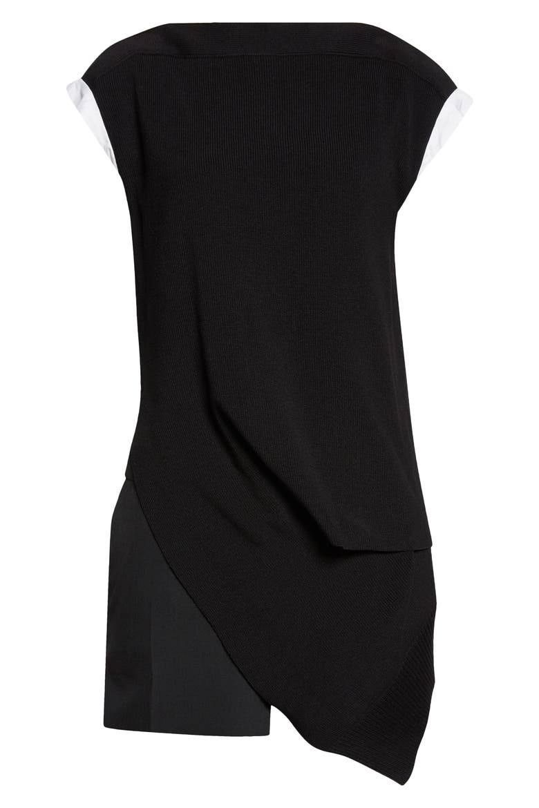Suiting X Knit Dress, Alternate, color, BLACK