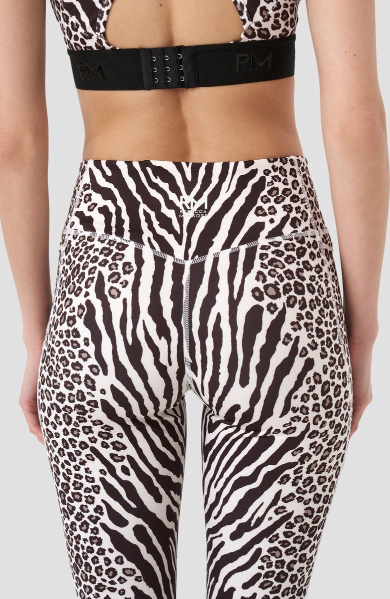RM Rebecca Minkoff Animal Print High Waist Pocket Ankle Leggings, Alternate, color, Hybrid Animal